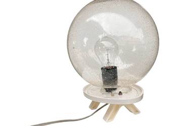 Lampa Space Age z kulistym kloszem bubble glass, Niemcy lata 70.