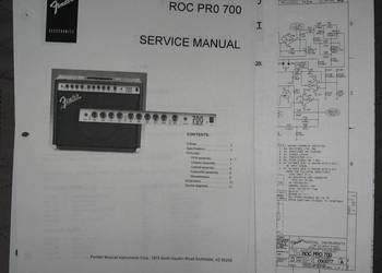 Fender Roc Pro 700 Service Manual - instrukcja serwisowa