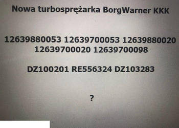 Turbo Spręźarka Borg Warner dz100201