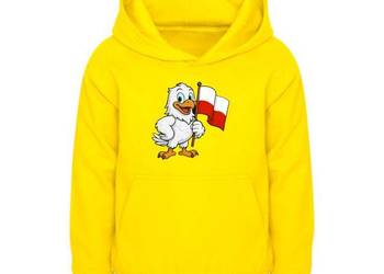Młodzieżowa bluza z kapturem Patriotyczna bluza orzełek z flagą Polski
