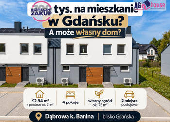 Oferta sprzedaży domu szeregowego 114m2 Banino Dąbrowa