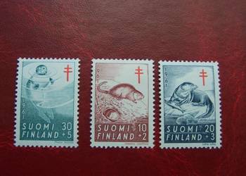 Finlandia 1961 MNH Mi. 536/38 Fauna Dzikie Zwierzęta Gruźlica  a