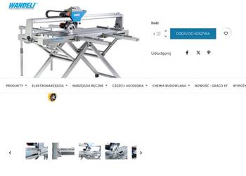 Sprzedam przecinarkę wodną wandelli z poszerzonym stołem nowa kupiona rok t