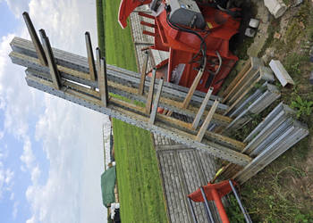 Regały wolnostojące duże 4,5 m (h) półki 1 m, stopy 2,41 m - 5 sztuk, cynk…