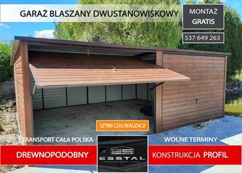 0109 Garaż Blaszany ZŁOTY DĄB - Garaże Blaszane | Wiaty | Hale | - ESSTAL