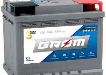 Akumulator 55Ah 540A EN GROM Premium
