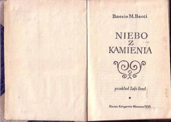 (0612) NIEBO Z KAMIENIA – BACCIO M. BACCI