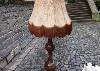 Stara 80 lat debowa lampa stojaca Halabala