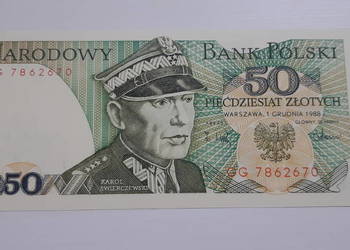 50 zł Świerczewski 1988 ser.GG STAN UNC
