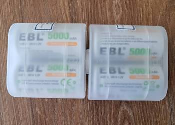 nowe akumulatorki EBL R20 5000Ah 4 szt