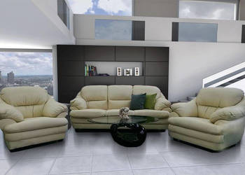 Komplet wypoczynkowy Puchacz 311 skóra naturalna 100%