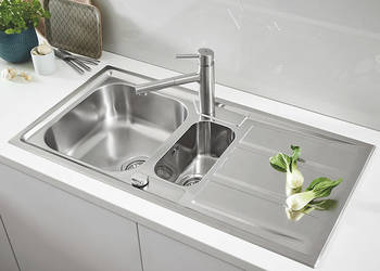 Grohe zlew K400+ 50x100 zlewozmywak stalowy metalowy bateria stal