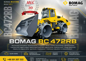 czołowa Bomag BC472 RB KOMPAKTOR ODPADÓW / KOMPAKTOR WYSYPISKOWY 24T / ZGN…