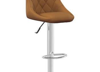 Stołek barowy brązowy obity aksamitem WM-335292