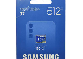 Karta pamięci SAMSUNG T7 Micro SDXC MB-MB512T | 512 GB | NOWA | U3, V30, A2