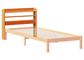 Wezgłowie do łóżka z półkami woskowy brąz 100 cm sosnowe WM-850961