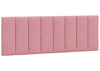 Poduszka na wezgłowie różowa 120 cm aksamitna WM-374666