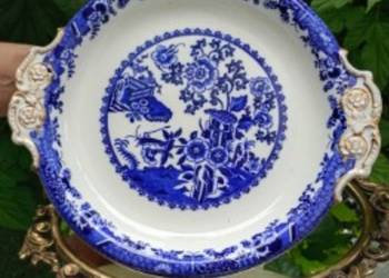 Copeland Patera na stopie z motywem  Willow Pattern Copeland Patera na stopie z motywem  Willow Pattern