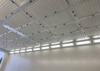 Instalacja nawiewu do ściany lakierniczej, Plenum nawiewne do lakierni Instalacja nawiewu do ściany lakierniczej, Plenum nawiewne do lakierni