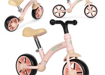 Rowerek biegowy dla dzieci koła EVA regulacja siodełka różowy ECOTOYS