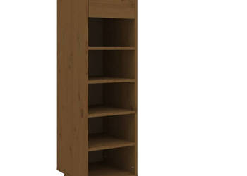 Szafka na buty miodowy brąz 30x34x105 cm lite drewno sosnowe WM-813558