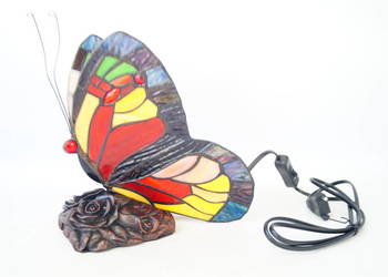 Lampka witrażowa styl Tiffany witraż MOTYL