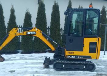 JCB 16 C-1 z 2019 rok, 1196 mtg, zadbana, super stan, rozsuwane gąsienice