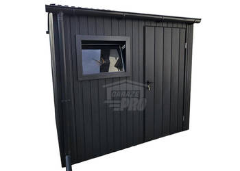Domek ogrodowy 2,5x2 m - drzwi - okno - antracyt - dach odwrócony GP738