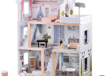 drewniany domek dla lalek w stylu Boho led | ZA4131