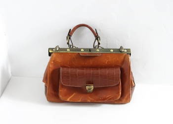 Skórzana torba lekarska Vintage EL CAMPERO – Made in Italy – Unikat