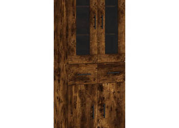 Witrynka przydymiony dąb 695x34x180 cm materiał drewnopochodny WM-3198558