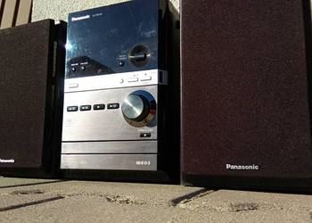 Panasonic SA-PM48 miniwieża z Usb, Rds, Magnetofonem, CD - mp3 i kolumnami