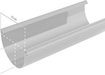 Bryza PVC Rynna 75 mm 4 m ceglasty
