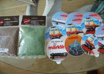 Marklin. Nalepki firmowe z targów z lat 80 i 90 tych. Zestaw do makiet
