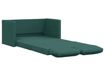 Sofa podłogowa 2-w-1 ciemnozielona 112x174x55 cm tkanina WM-353968