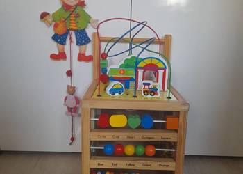 Interaktywny drewniany puchacz chodzik+ inne drewniane zabawk