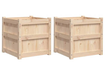 Donice ogrodowe 2 szt. lite drewno sosnowe WM-837415