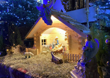 szopka stajenka betlejemska bożonarodzeniowa  betlejemska figurki domek