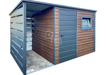 Schowek domek ogrodowy 2,5x2m - wiata 1m drzwi okno dach TKD411