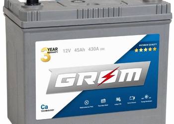 Akumulator Grom Premium 45Ah 430A Japan Prawy plus