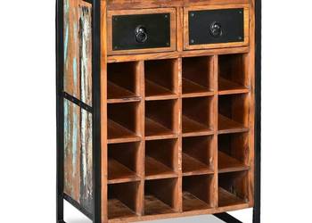 vidaXL Stojak na 16 butelek wina, lite drewno odzyskane(SKU:244831)