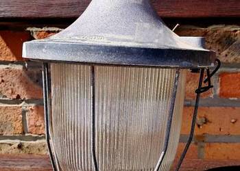 Stara lampa przemysłowa Polamp Gdańsk C 150/A Vintage Loft PRL Industrial