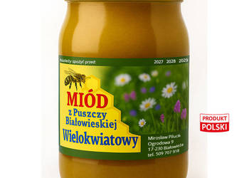 Miod wielokwiatowy naturalny z własnej pasieki