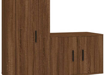 Zestaw 2 szafek pod TV brązowy dąb materiał drewnopochodny WM-3188461