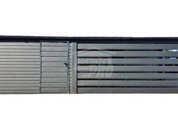 Schowek - domek ogrodowy 3x4 m + wiata 3x6 m - drzwi - dach GP751