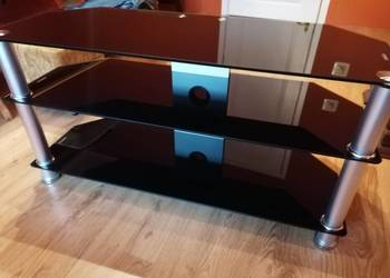 Stolik szklany RTV czarny