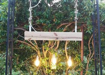 Lampa wisząca na linach regulowanych. Styl loftowy, industrialny