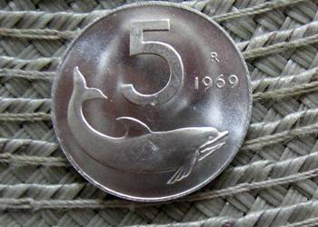 Włochy 5 Lirów 1969r - Ładna