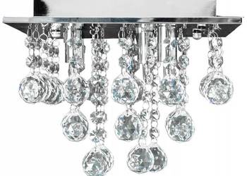 Lampa Sufitowa Kryształowa Kwadratowa Żyrandol 25Cm Glamour