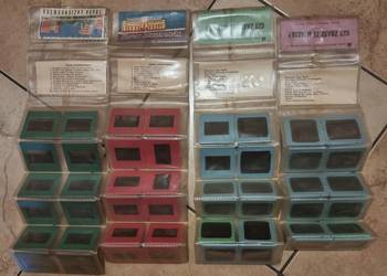 Przeźrocza, slajdy 4 x Zestawy 12 Slajdów Rzeszów Warszawa Łazienkowska